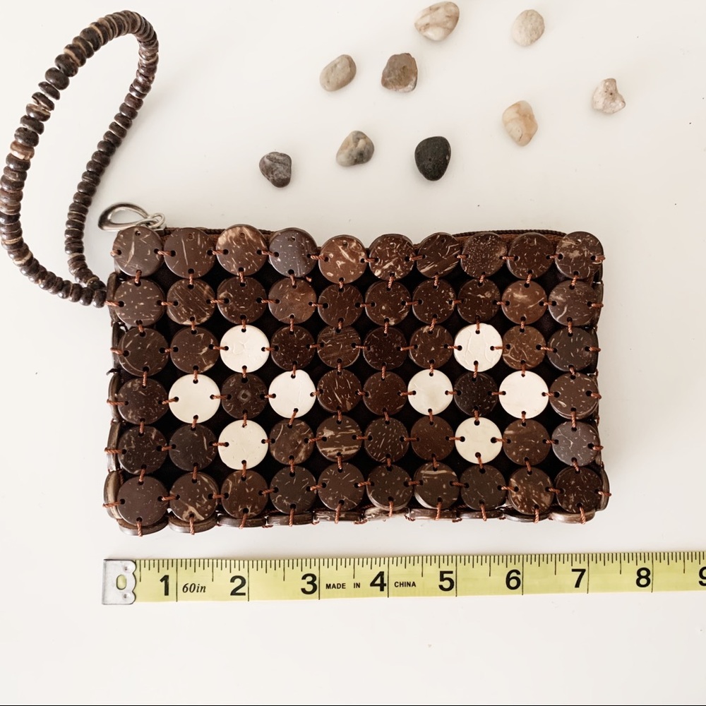 Pebbled Mesh Button Wristlet Pouch - Picture 5 of 5